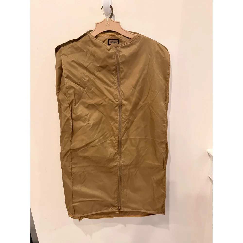 Hartmann Travel Garment Bag‎ w/ Original Hartmann Hanger Tan Nylon Suit Carrier